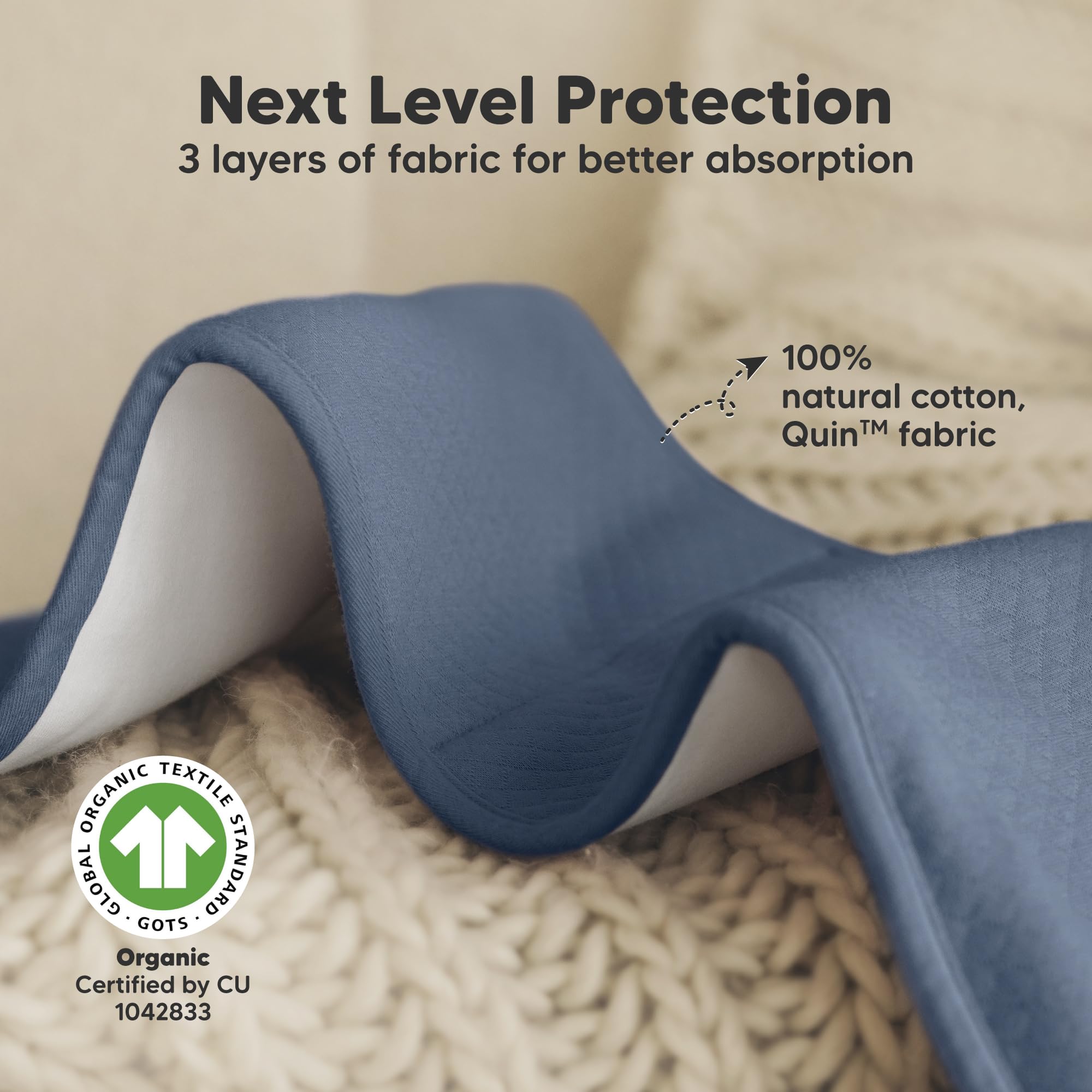 KeaBabies plush fleece lining adds comfort against skin during feeds