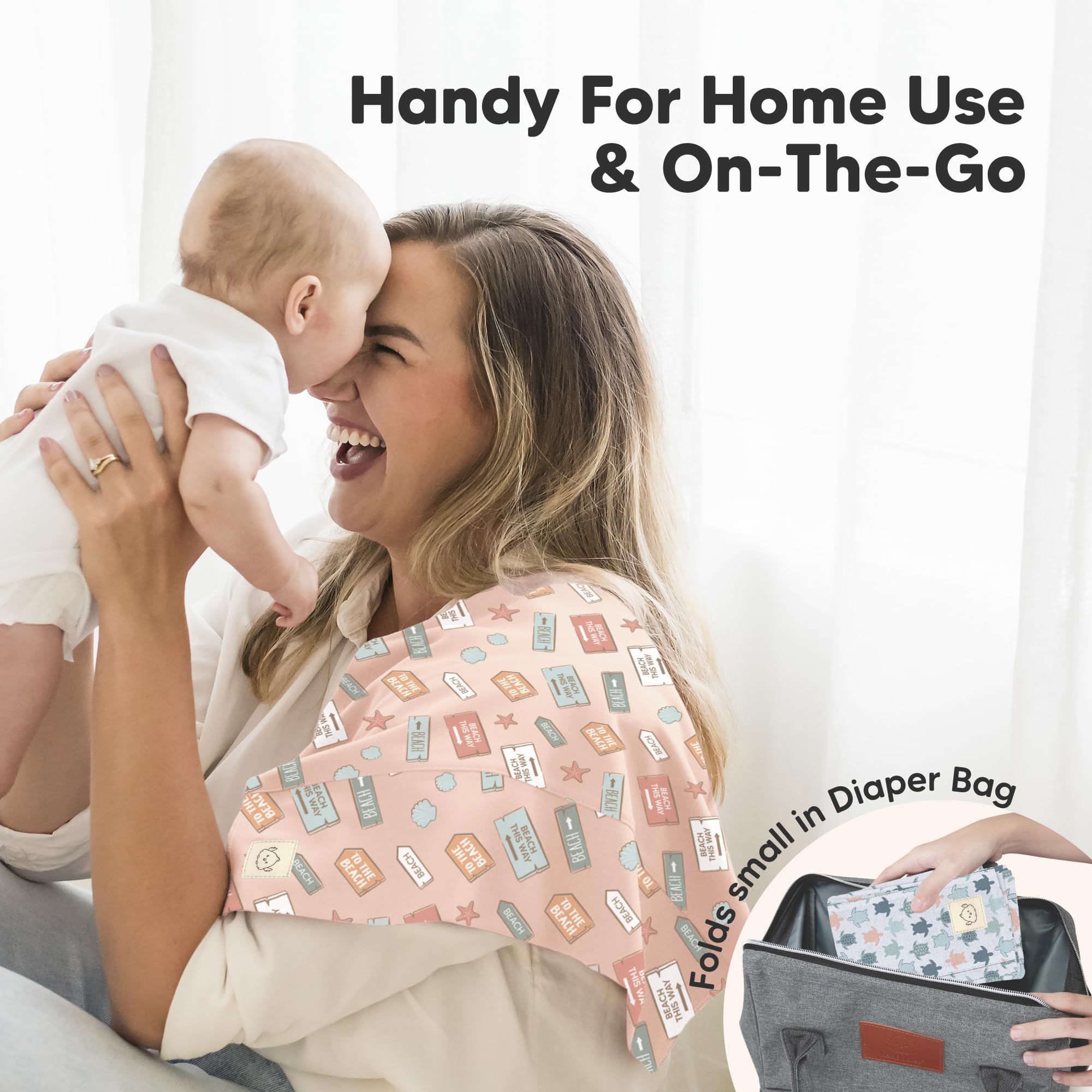 KeaBabies burp cloths size-20x12 demonstrates generous surface area.