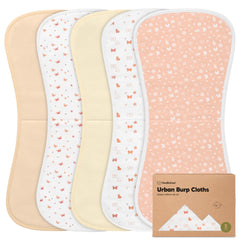 KeaBabies burp cloths 5-pack soft fleece closeup—high absorbency for cozy, mess-free feeds.