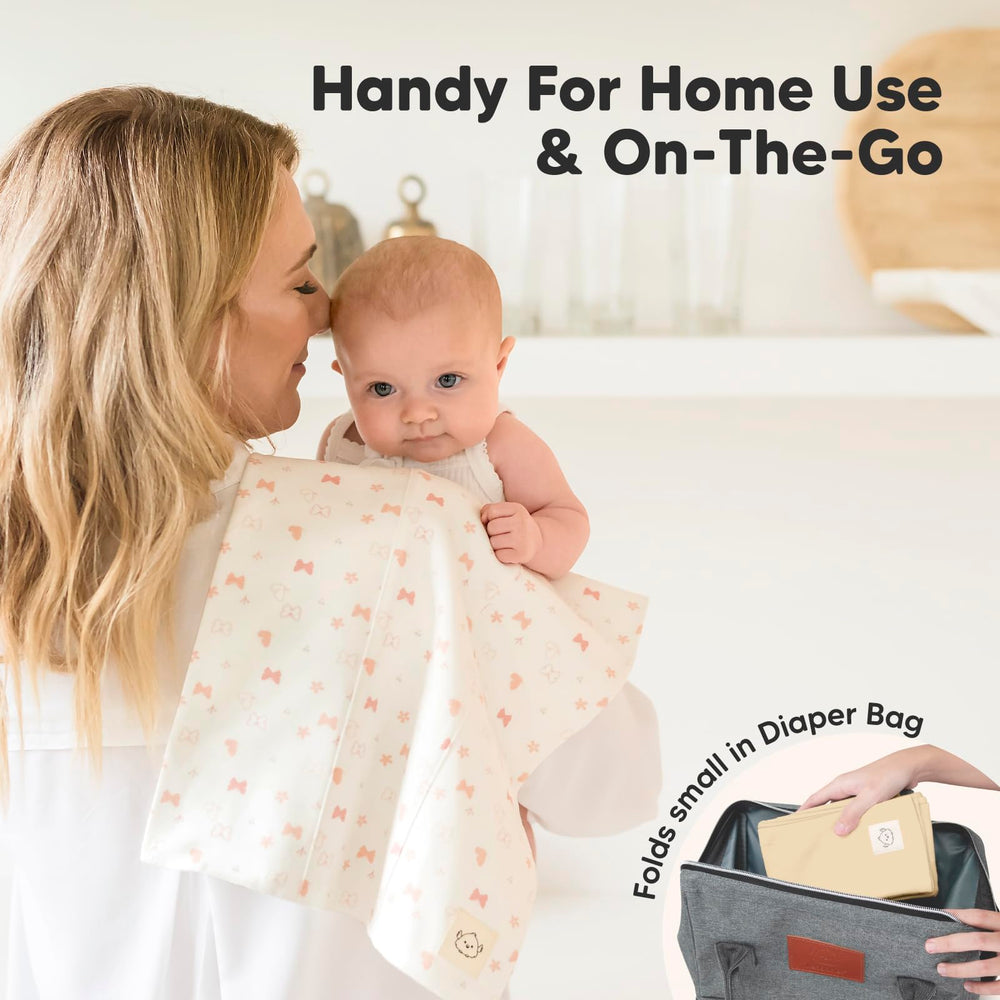 KeaBabies large cotton burp cloths catch spills with thick organic cotton absorbency.