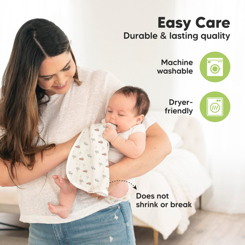 KeaBabies plush-texture burp cloths feel gentle on skin