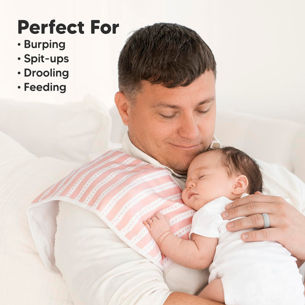 KeaBabies Burp Cloths Unisex design pairs with any outfit for mess-friendly days.