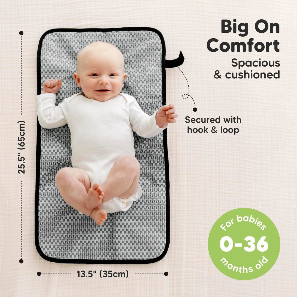 KeaBabies changing pad waterproof surface easy to wipe clean