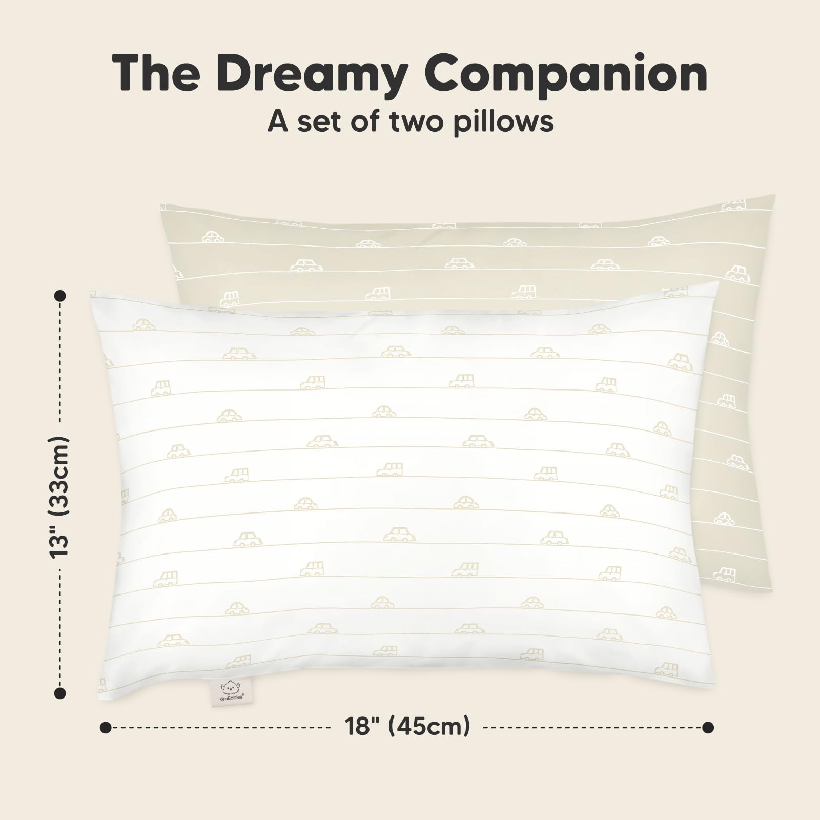 KeaBabies City Cars ergonomic design for healthy posture during bedtime and travel
