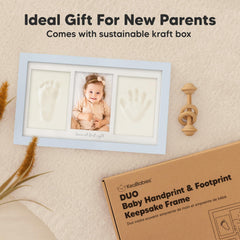 KeaBabies clay handprint closeup, highlighting baby-safe air-dry clay for tiny prints.