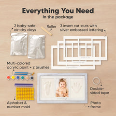 KeaBabies clay handprint kit with baby-safe material for lasting print