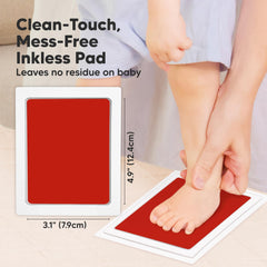 KeaBabies clean touch ink pad close-up showing zero-contact imprint