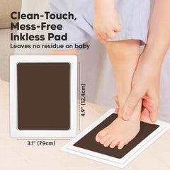 KeaBabies clean touch ink pad closeup highlights safe no-contact imprinting.