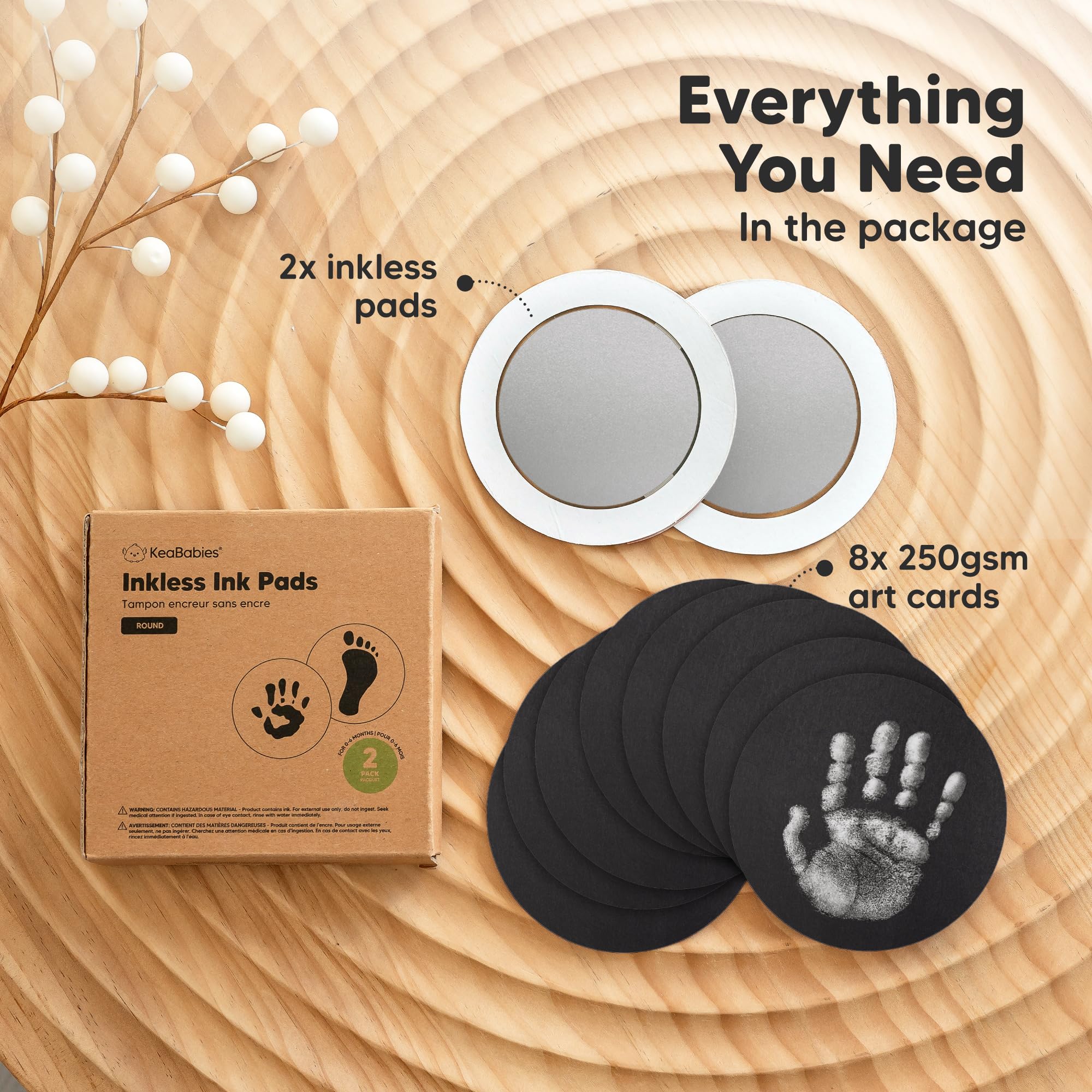 KeaBabies clean touch ink pad for safe baby handprints