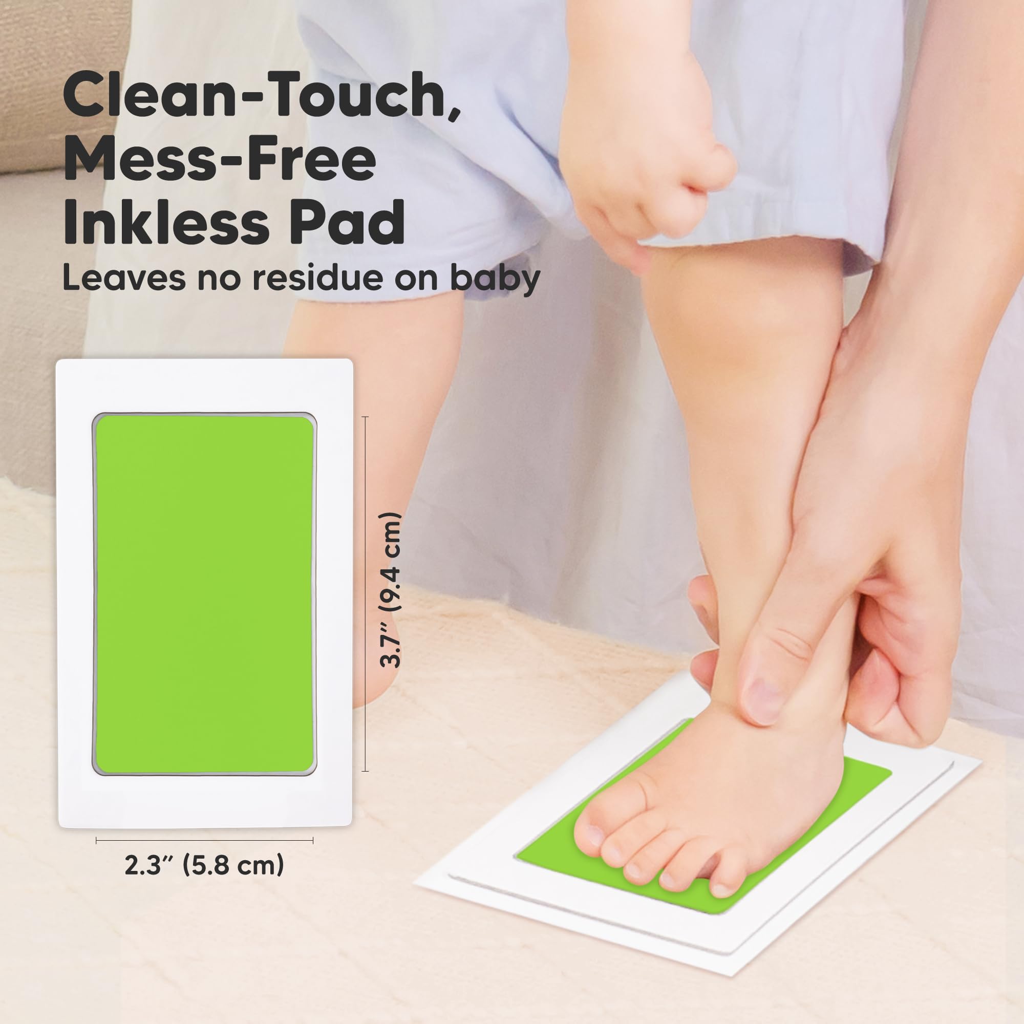 KeaBabies Clean Touch Inkpad ready for safe, splash-free baby imprinting.