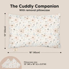 KeaBabies Cloud-soft pillow surface ideal for comfy naps and bedtime cuddles.