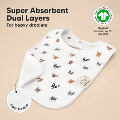 KeaBabies Coast bibs with adjustable nickel-free snaps for secure fit