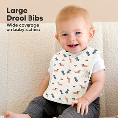 KeaBabies Coast bibs with soft fleece backing for skin comfort