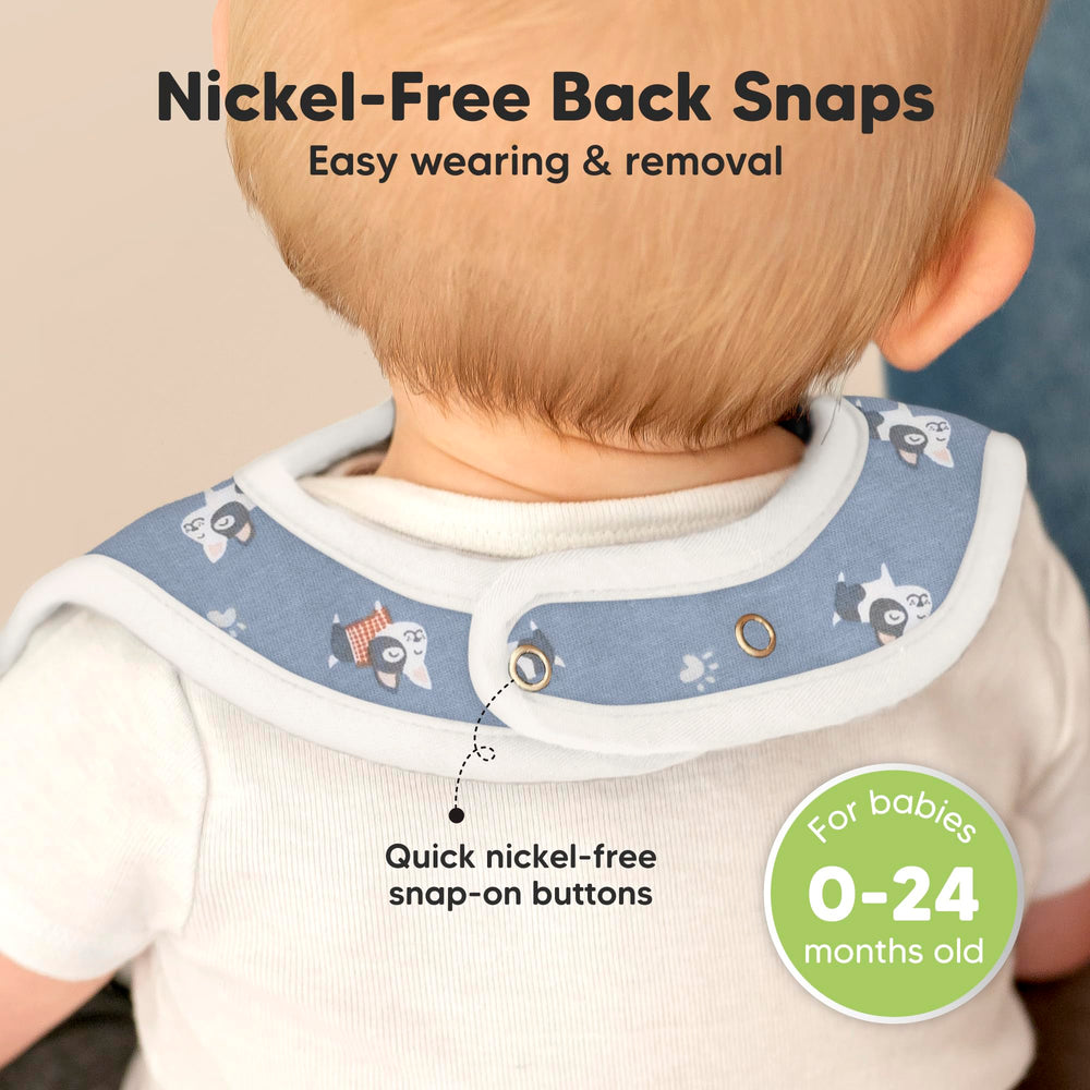 KeaBabies Coast bibs in unisex colors for shared use