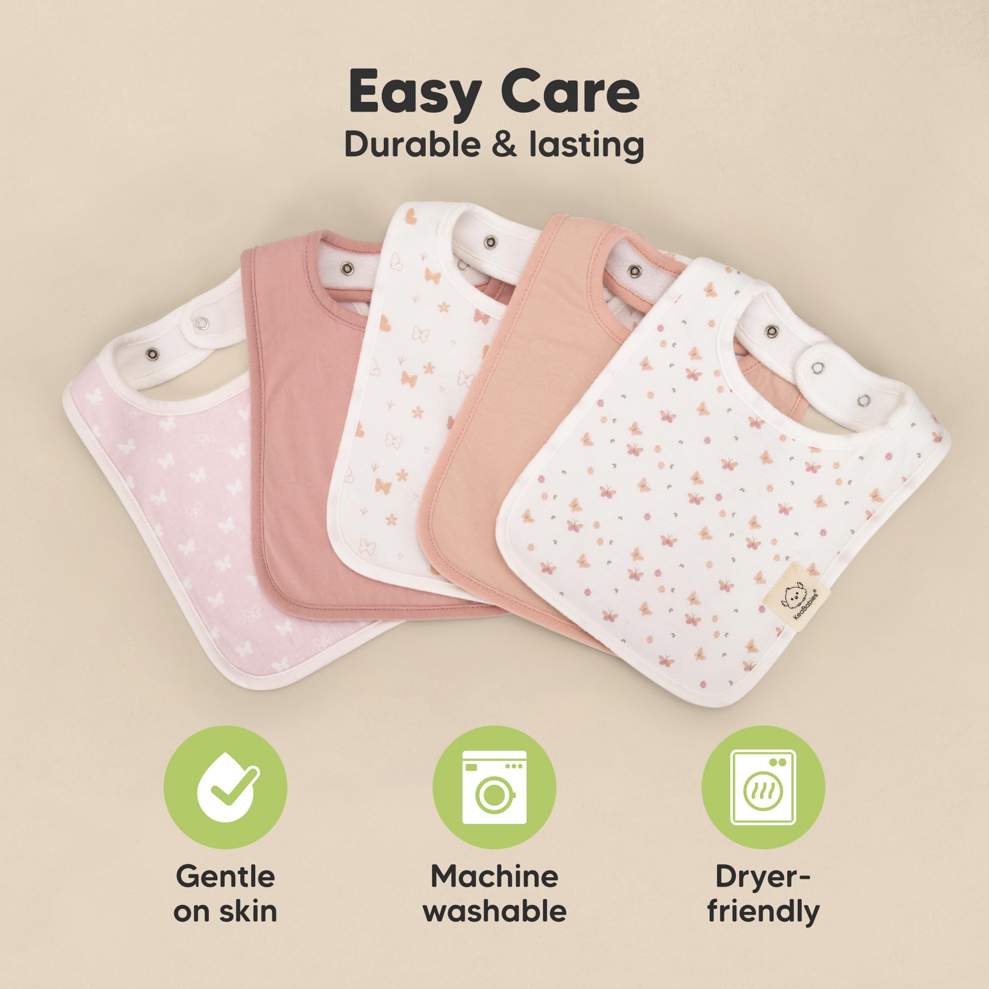 KeaBabies Coast Bibs offer unisex colors for everyday family outfits