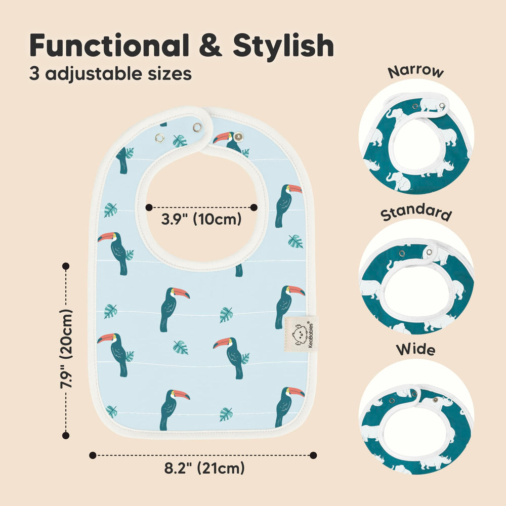 KeaBabies Coast Baby Bibs colors spread, unisex design supports versatile outfits.