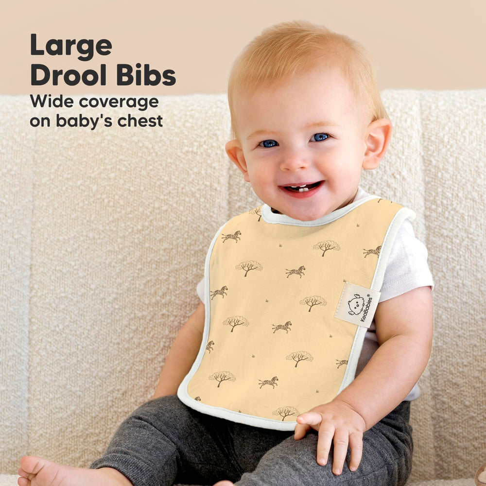 KeaBabies Coast Baby Bibs absorbent layer close-up highlights organic cotton.