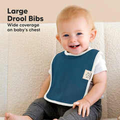 KeaBabies Coast bibs close-up of absorbent organic cotton layer in action