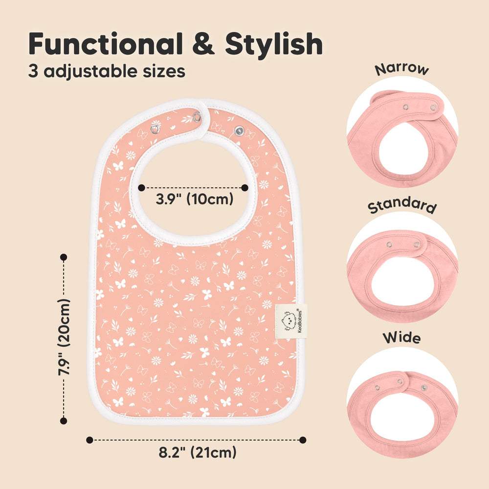 KeaBabies Coast butterfly bibs with soft fleece backing keep outfits dry.