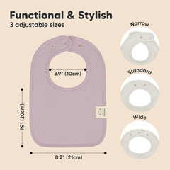 KeaBabies Coast bibs closeup show absorbent layers protecting outfits from drool