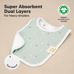 KeaBabies Coast bibs provide large chest coverage during meals