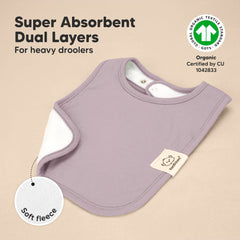 KeaBabies Coast bibs with nickel-free snaps illustrate adjustable sizing for growing babies