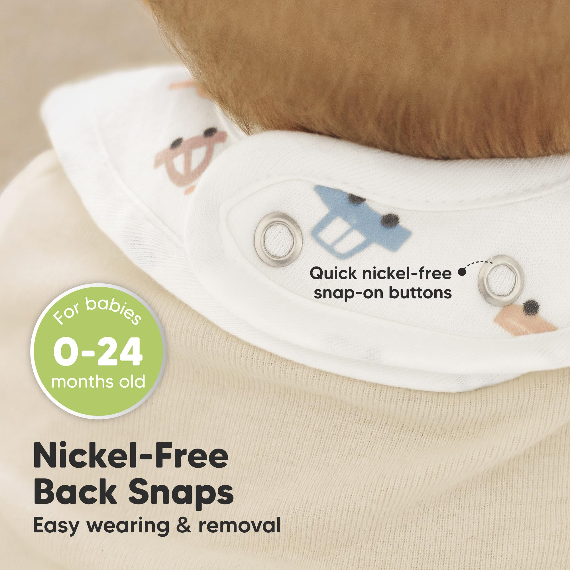 KeaBabies Coast bibs have soft seams for gentle comfort