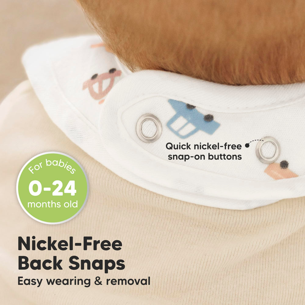 KeaBabies Coast bibs have soft seams for gentle comfort