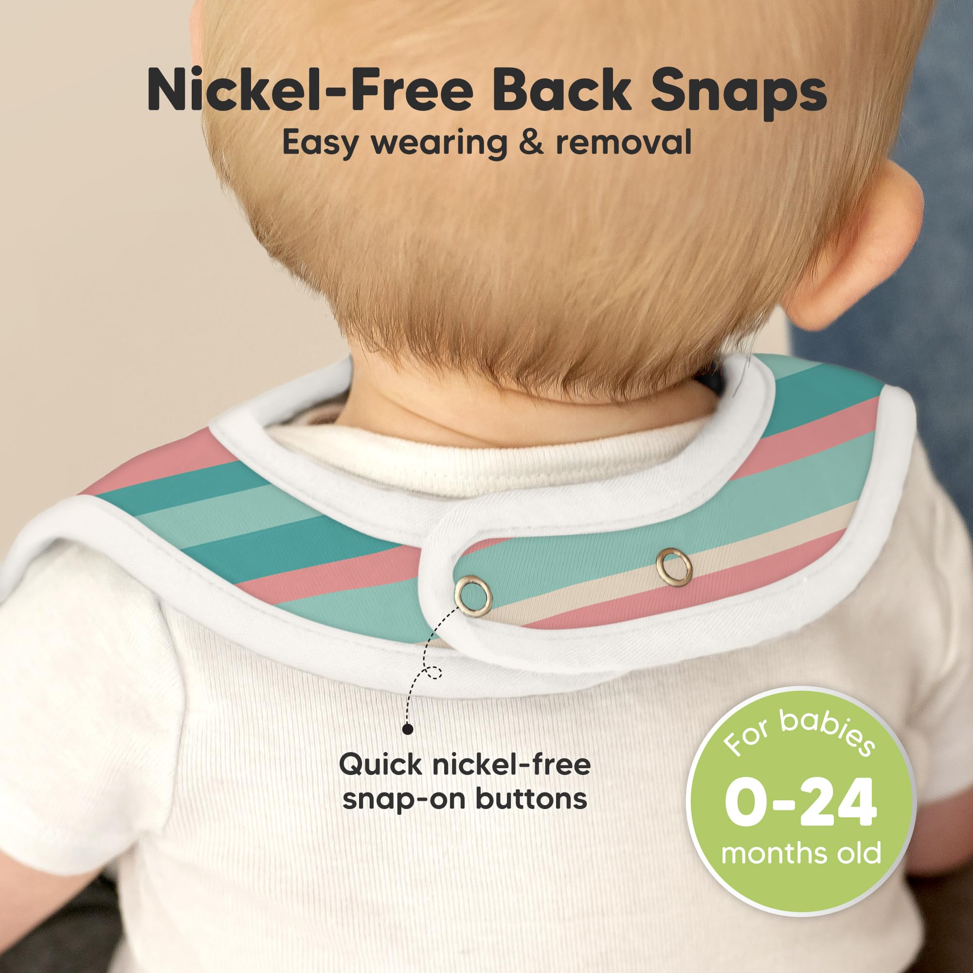 KeaBabies Coast Baby Bibs soft seams ensure comfortable wear.
