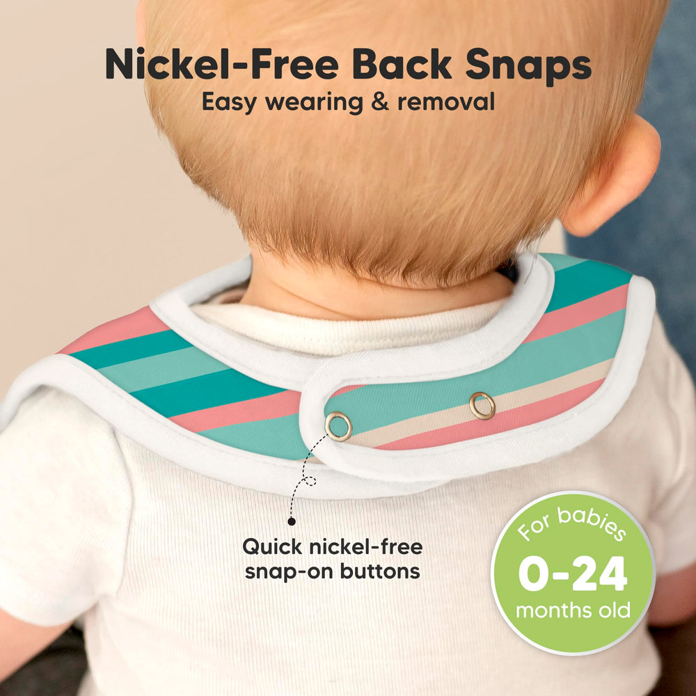 KeaBabies Coast Baby Bibs soft seams ensure comfortable wear.
