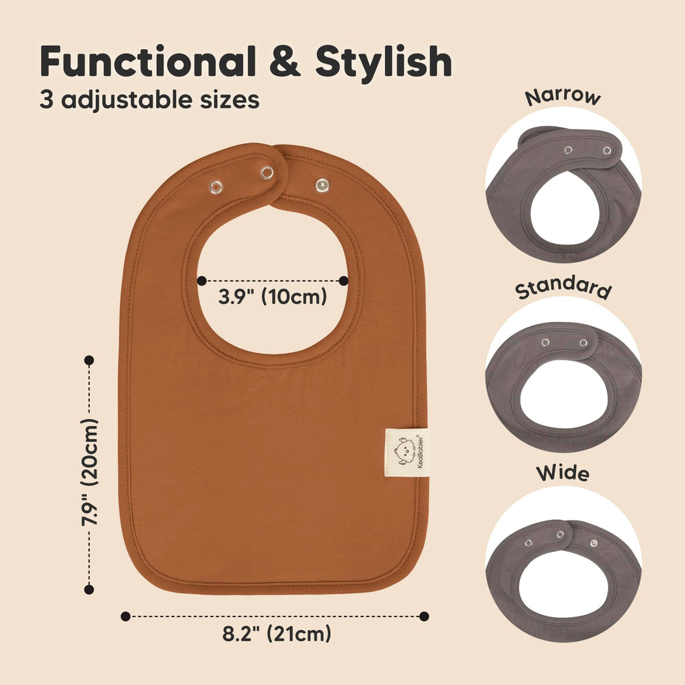 KeaBabies Coast bibs shown in multiple colors for outfits during feeding.