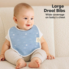 KeaBabies Coast Bibs with water-resistant backing helps stay dry