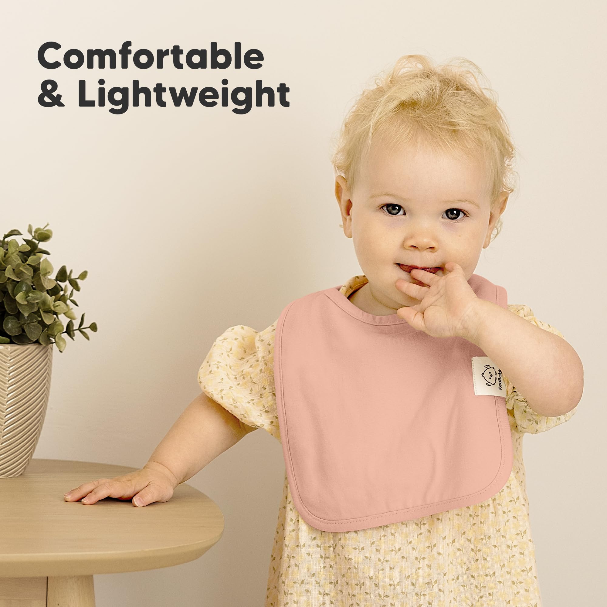 KeaBabies Coast Bibs large coverage protects chest during meals
