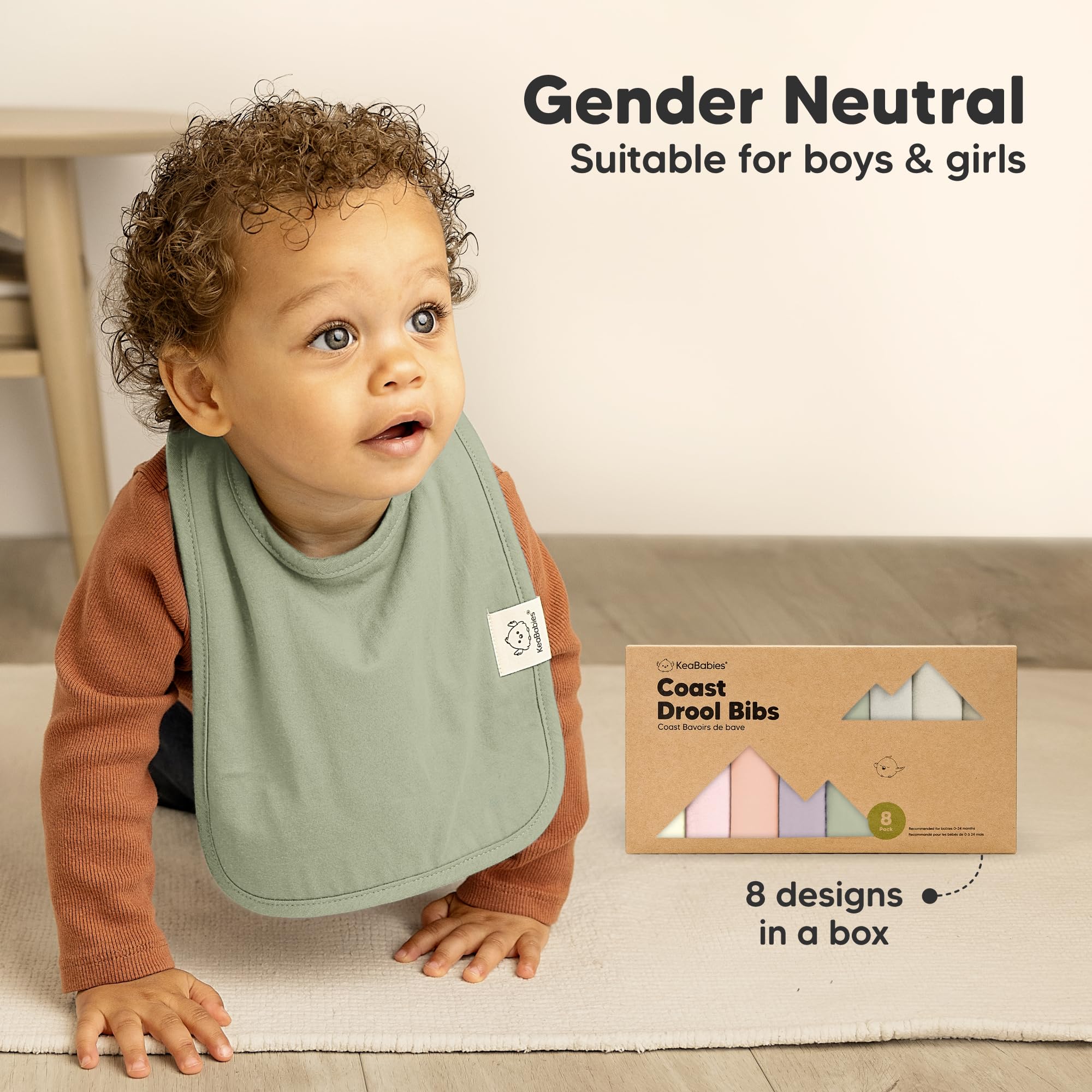 KeaBabies Coast Bibs machine washable for easy care