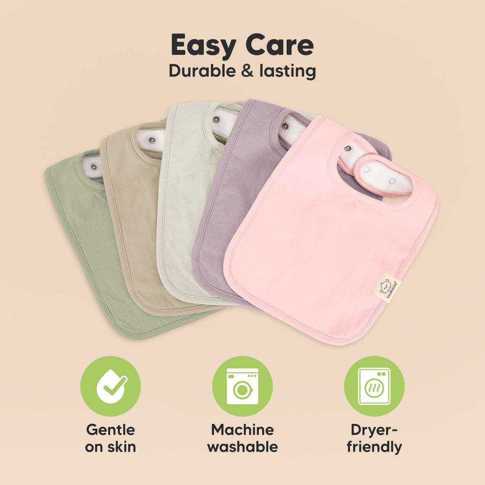 KeaBabies Coast Bibs nickel-free snaps for safe adjustment