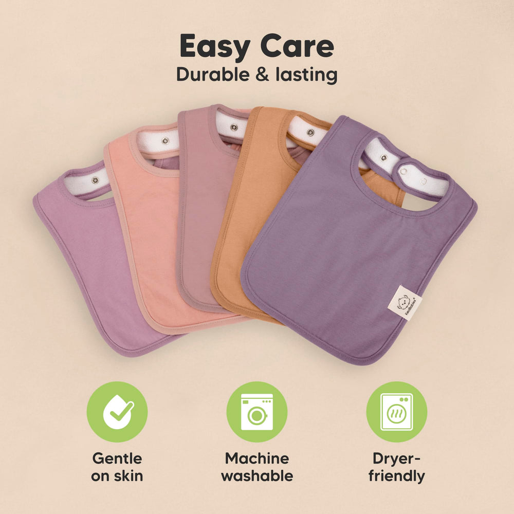 KeaBabies Coast bib nickel-free snaps offer adjustable, friendly fit for growing babies.
