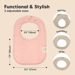 KeaBabies Coast bibs absorbent organic cotton front view for dry outfits