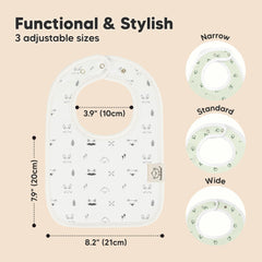 KeaBabies Coast Bibs 8pack highlighting organic cotton softness for sensitive skin.