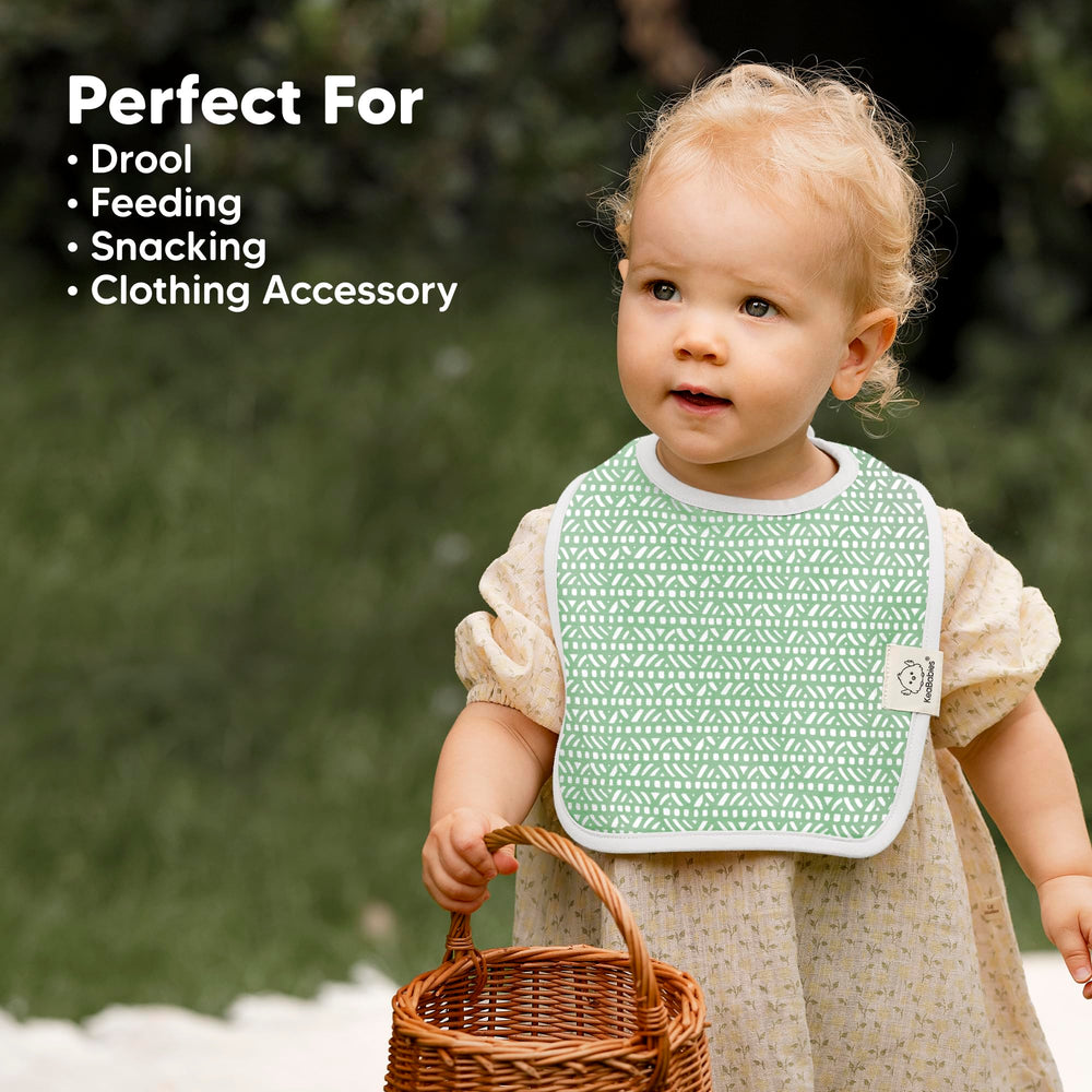 KeaBabies Coast Bibs in unisex colors suitable for boys and girls.
