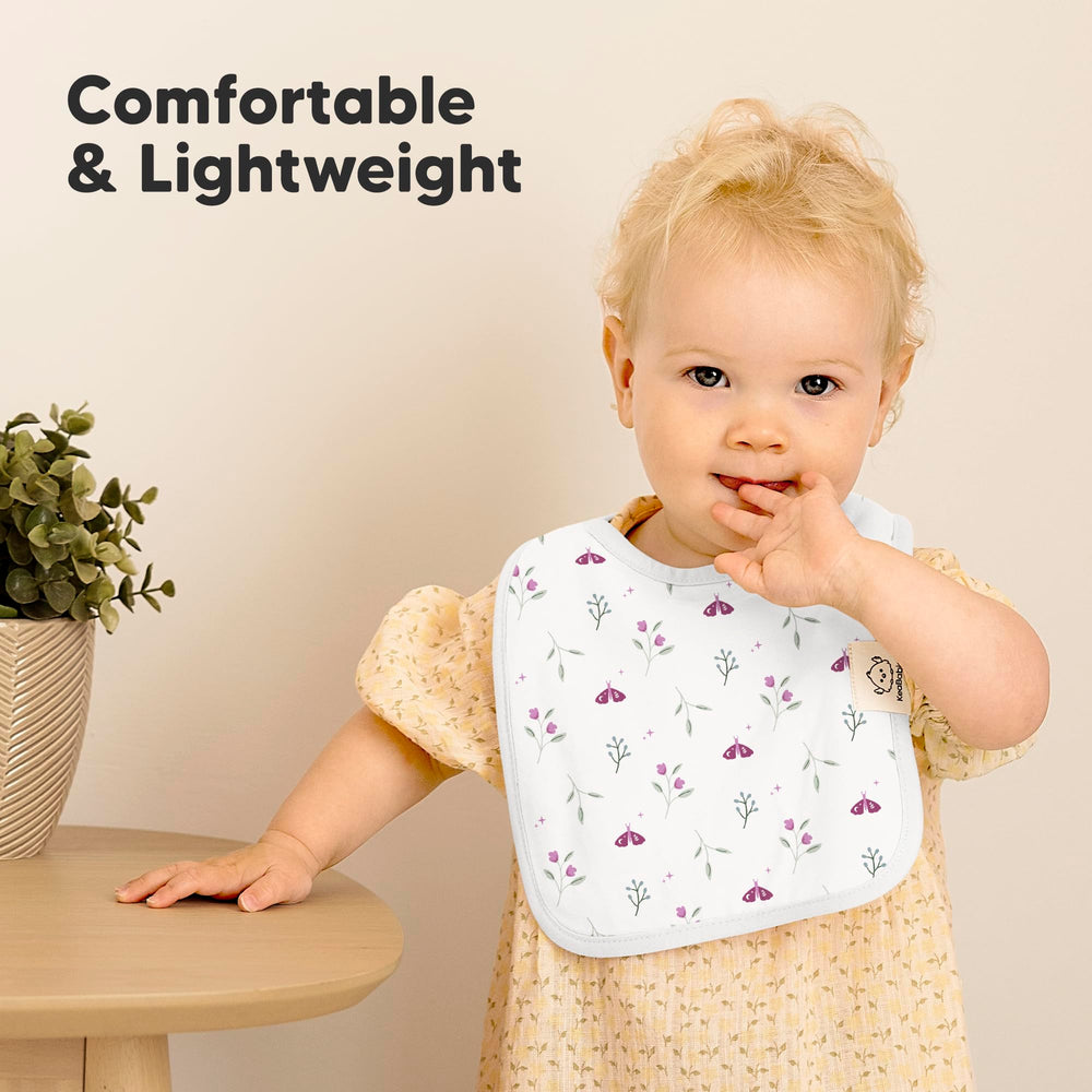 KeaBabies Coast large-coverage bibs provide extra mess protection during meals.