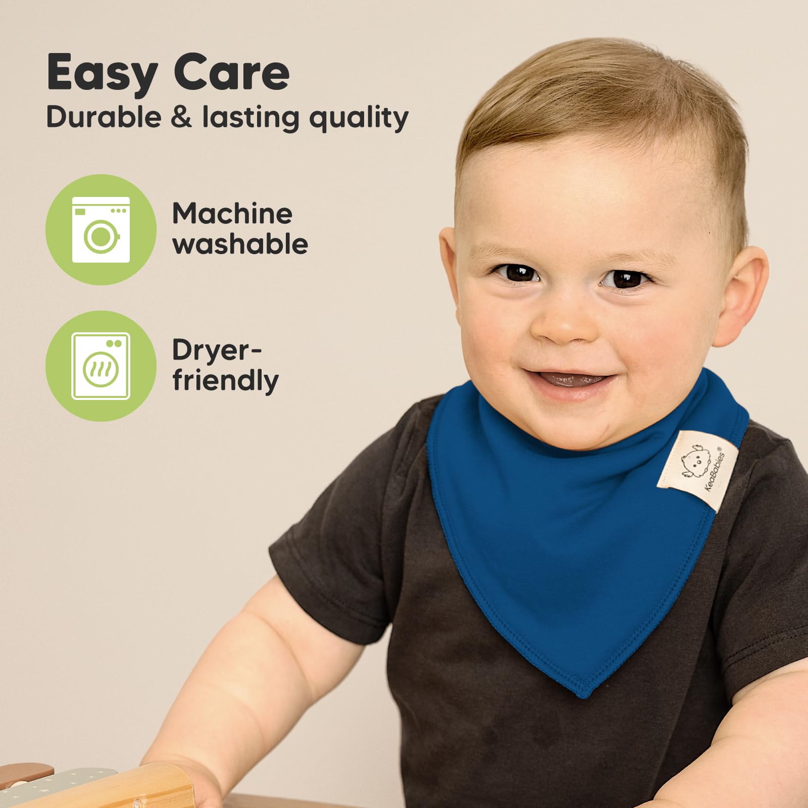 KeaBabies Coastline baby-bib 3-stage snaps highlight flexible fit from newborn to toddler