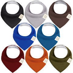 KeaBabies Coastline Bandana Bibs pack front view shows soft cotton for drool management