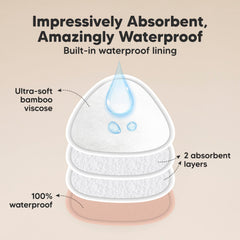 KeaBabies contour nursing pad with waterproof layer shields clothes from leaks