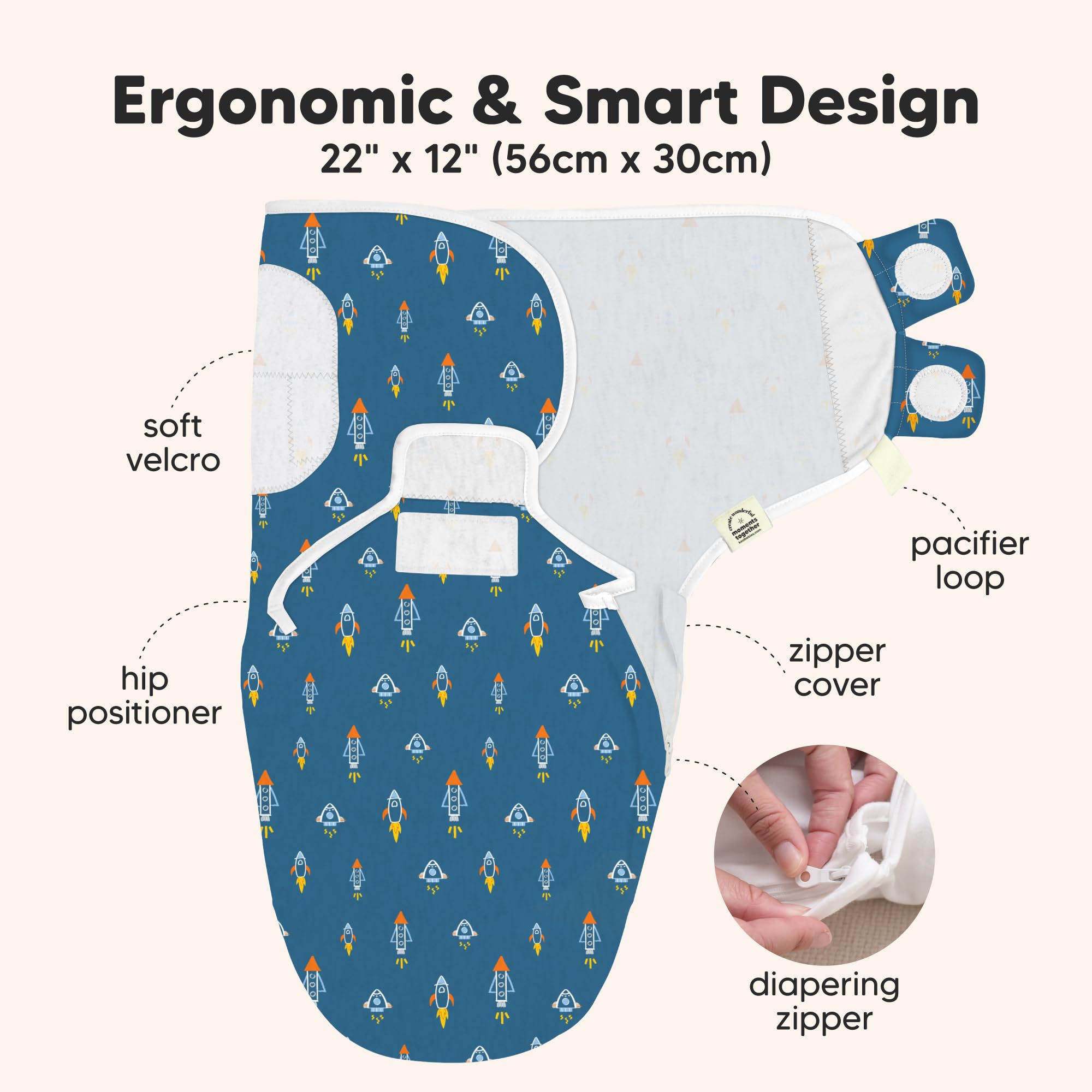 KeaBabies Cosmo breathable organic cotton fabric offers year-round comfort.