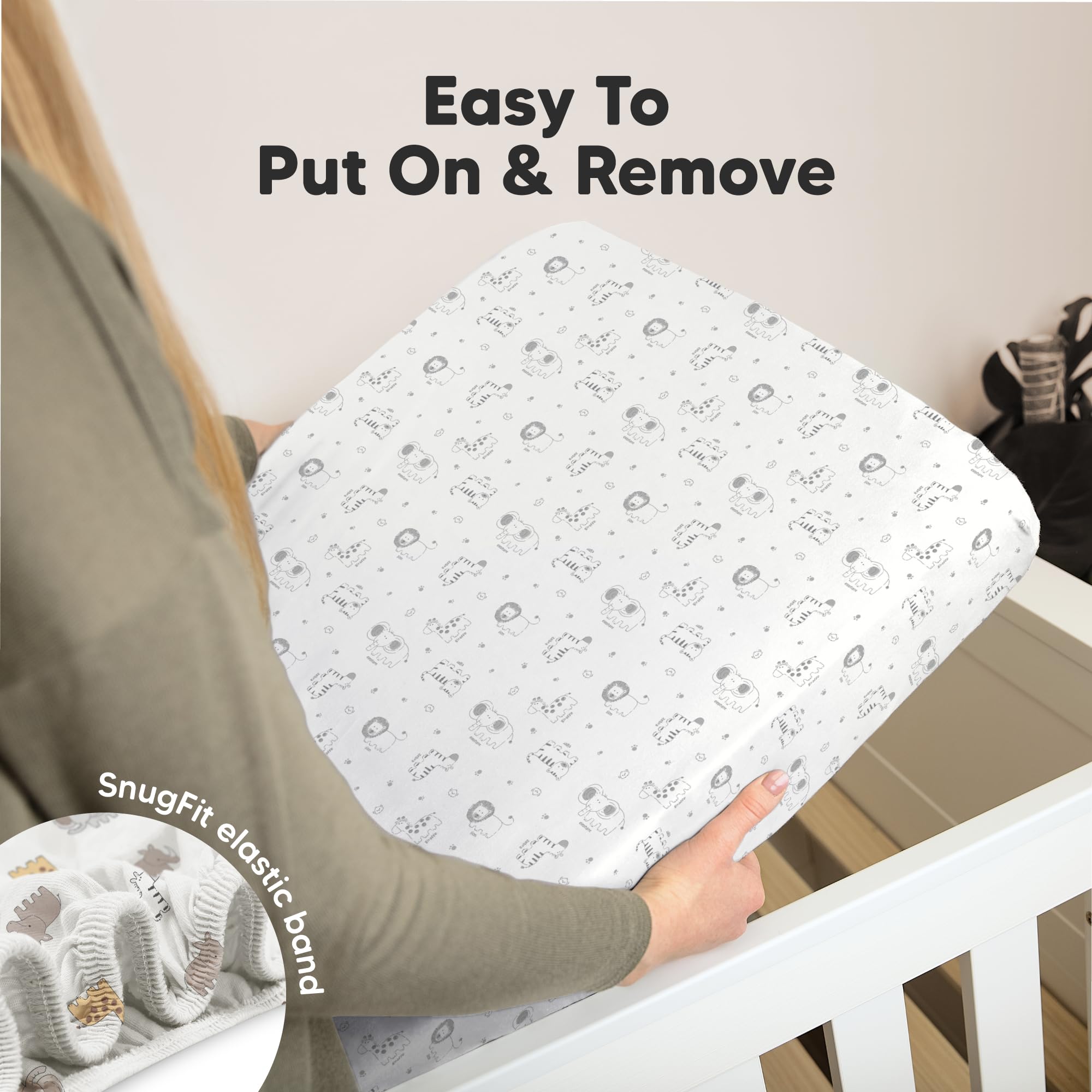 KeaBabies Crib in bed scene highlights breathable fabric during naps.
