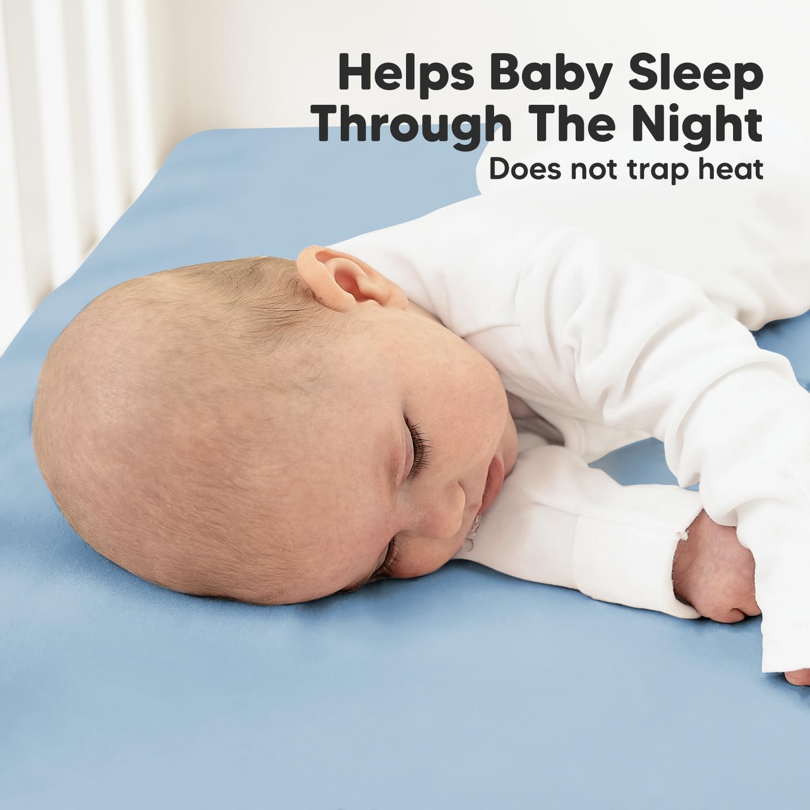 KeaBabies crib mattress fit 52x28 inches for standard sleep setup.