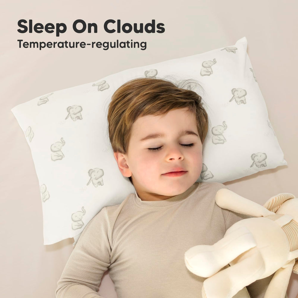 KeaBabies crib-nap-toddler-pillow close-up demonstrates kid-friendly comfort during naps.