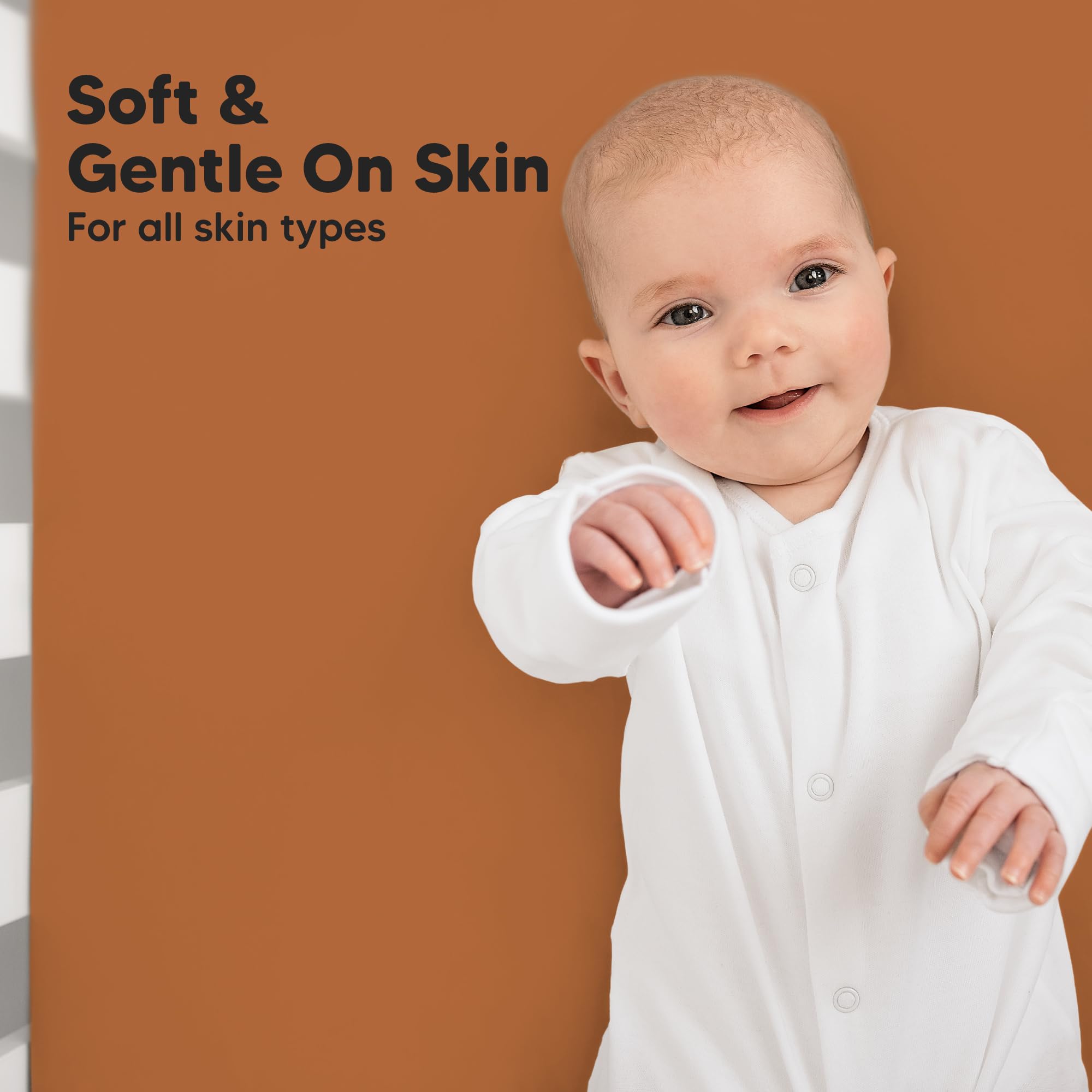KeaBabies crib sheet elastic band stitched detail shows durability for long-lasting use