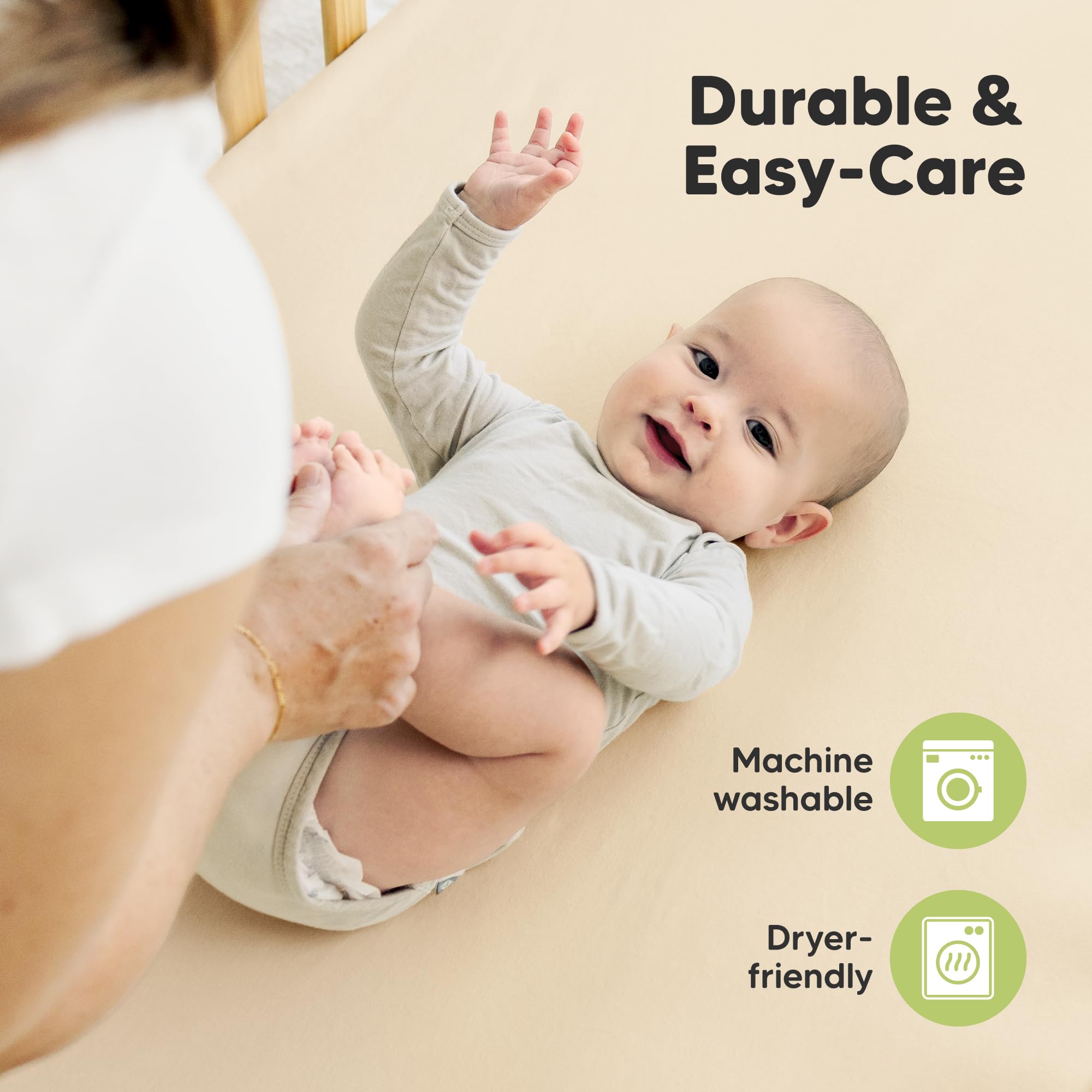KeaBabies crib sheet fitting standard 52x28 mattress securely