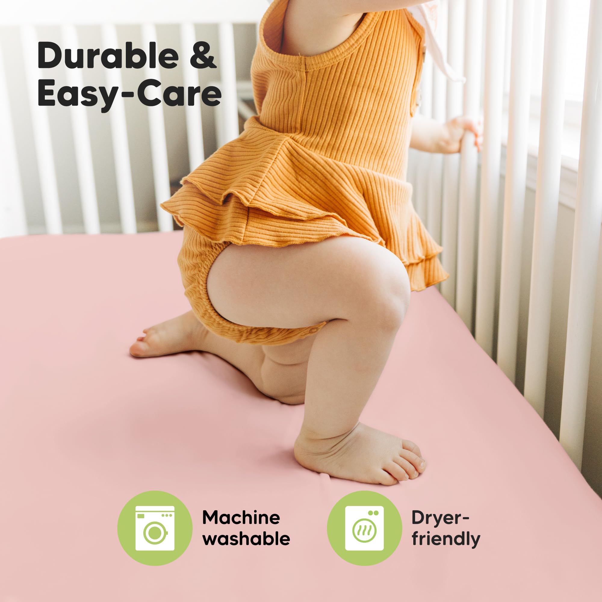 KeaBabies Isla sheet machine washable and dryer friendly for busy parents